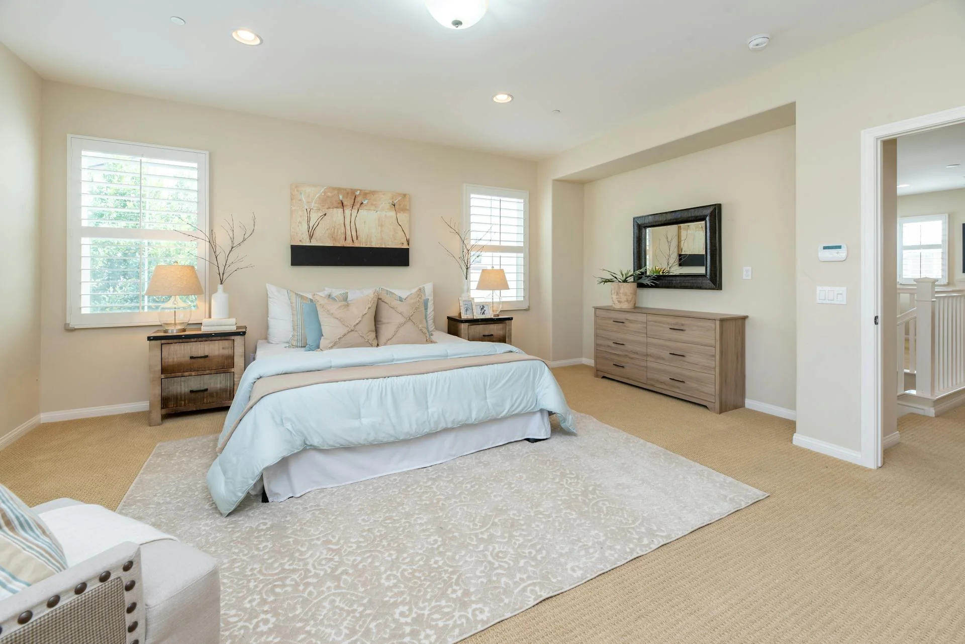 Designer wallpaper in an Auburn home