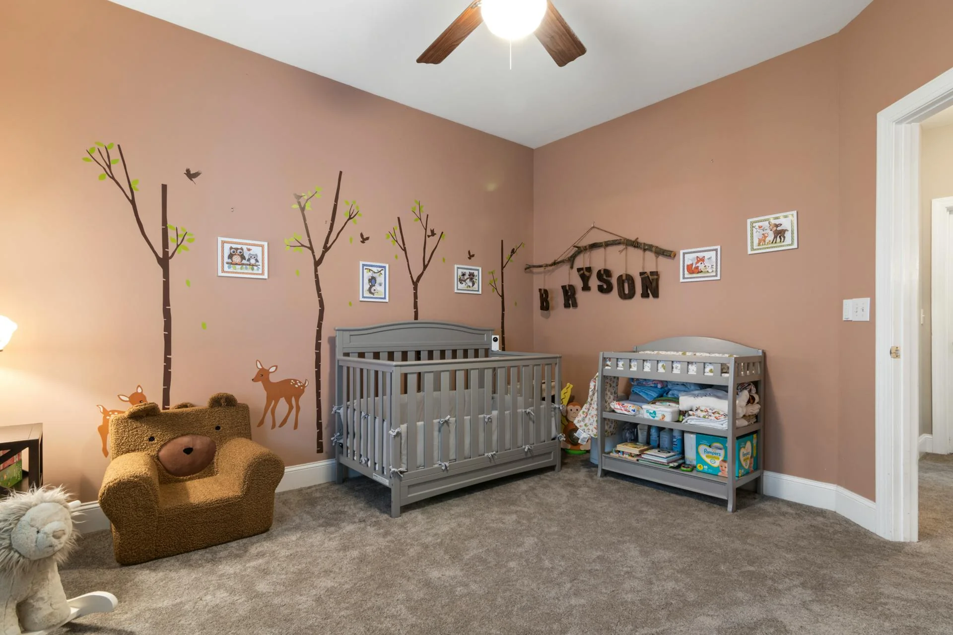 Stylish and affordable wallpaper in a Renton home
