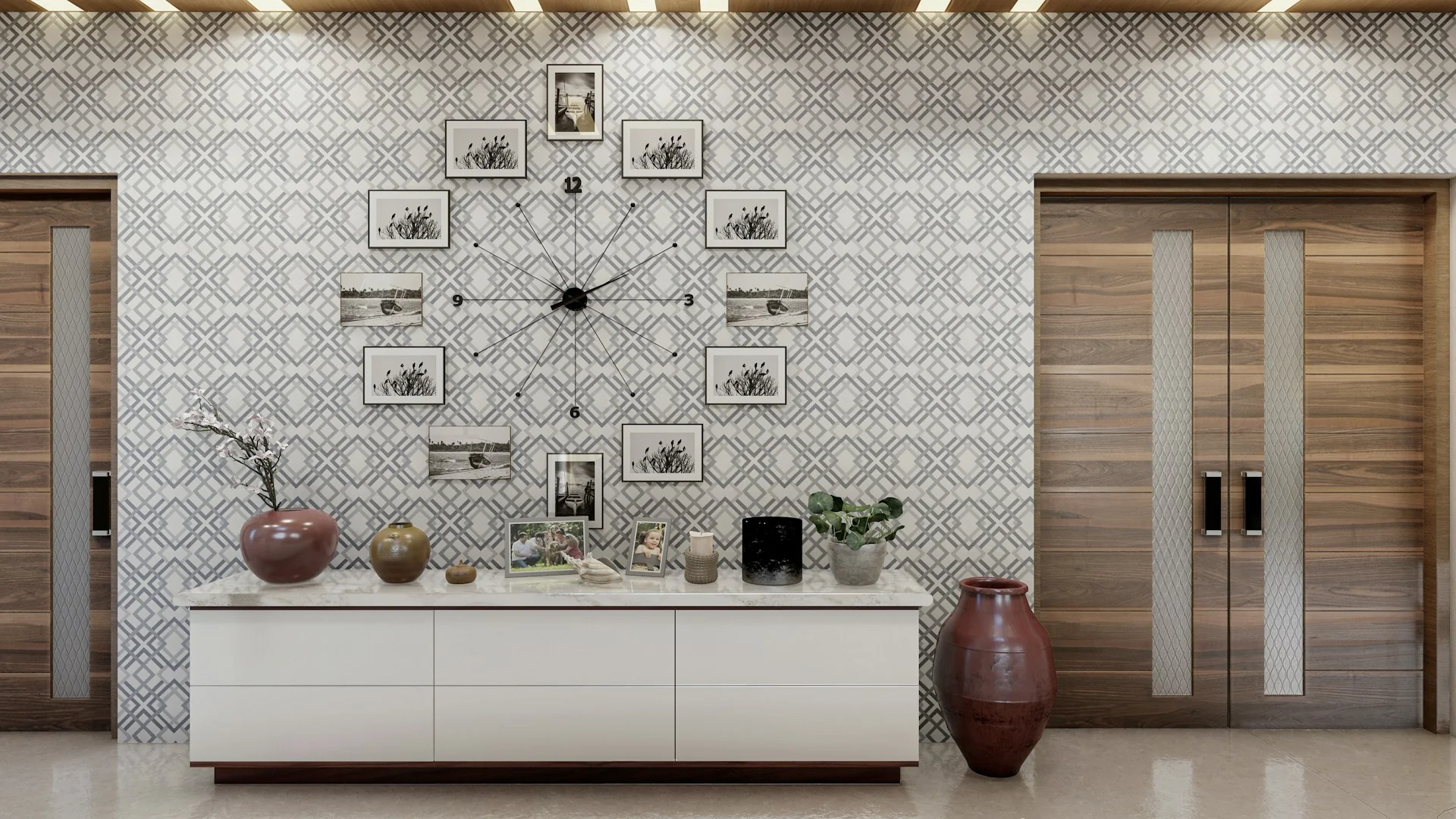 Close-up of wallpaper being removed